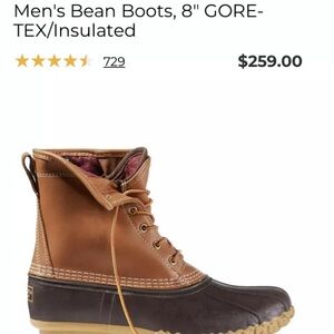 LL BEAN BOOTS GOR TEX MEN’S 8 WOMEN’S 9.5